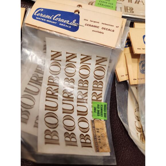 NOS Lot of ceramic Decals Liquor Types  Lot‎ of 29 - Picture 4 of 9